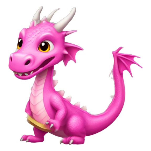 Pink dragon with mirror sticker
