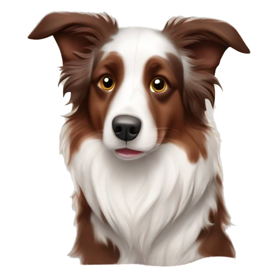 Red merle border collie cozy in blanket sticker