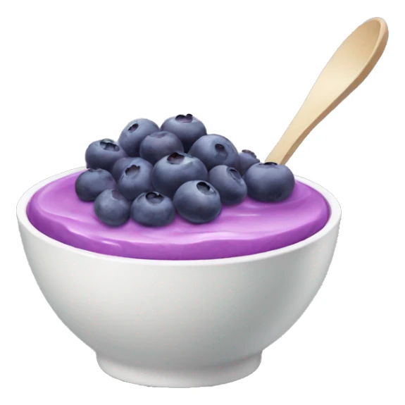 bowl with purple yogurt and blueberries sticker