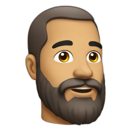 Homme très longue barbe sticker