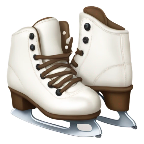 two winter white skates with brown laces on one direction  sticker