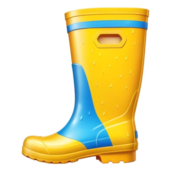 colorful rubber wellington rain boots sticker
