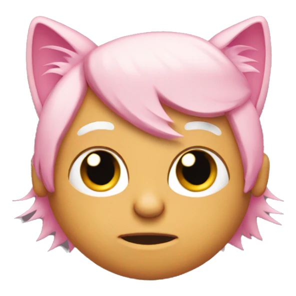 Donald trump with fluffy pink cat ears sticker