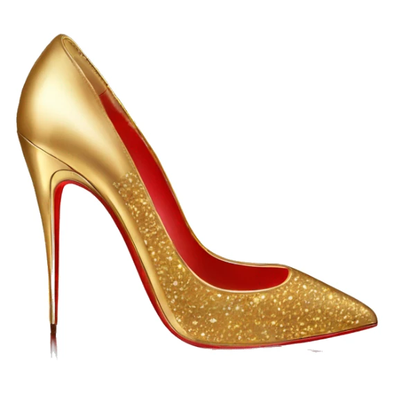 louboutin gold 10 cm stiletto sticker