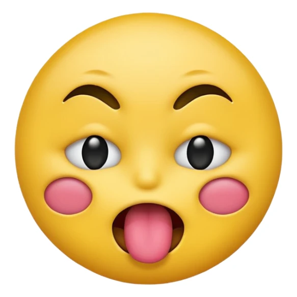 Fassa um emoji simples aquele da carinha amarelo dando língua e dando coloco de forma bem rebelde sticker