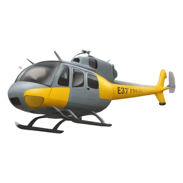 gelber Hubschrauber in den Bergen  sticker