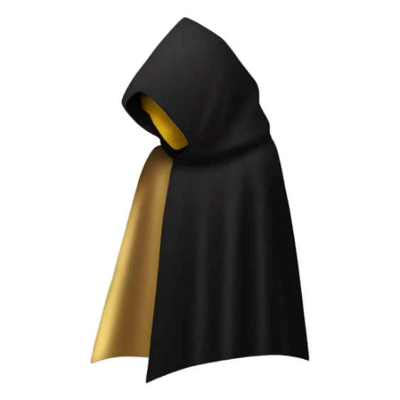 illuminati shadow figure in black cloak with gold trianle on chest sticker