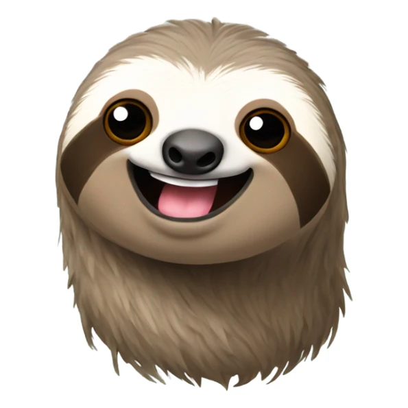Sloth with lashes and its tongue out smiling sticker