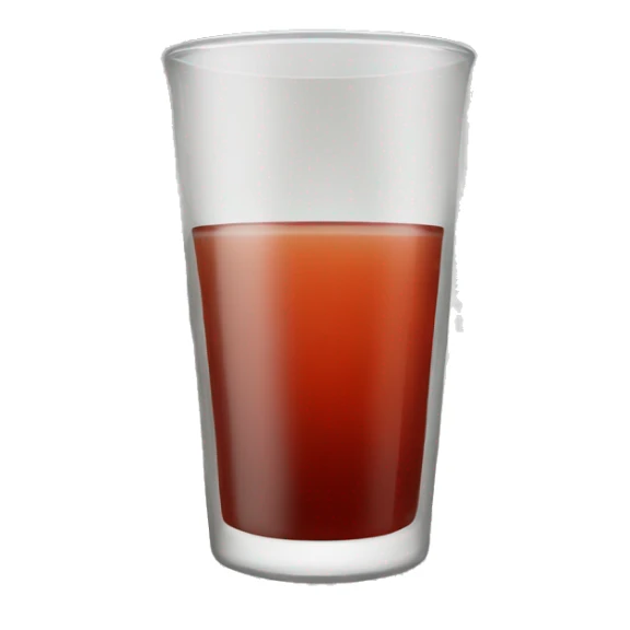 A tea glass with slim belly full with reddish tea sticker