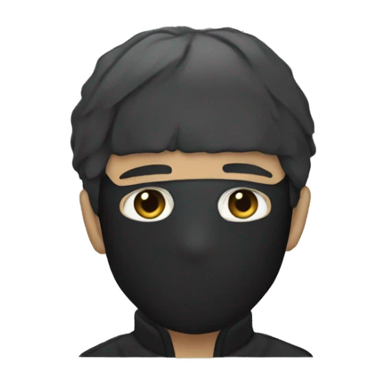gojou satoru in black jacket with his eyes covered  sticker