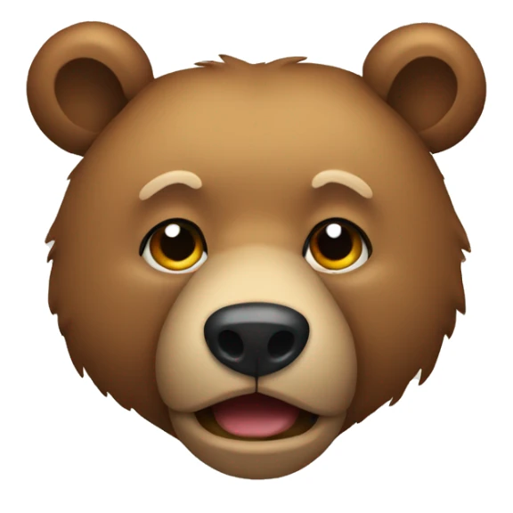Bear head with a bow sticker