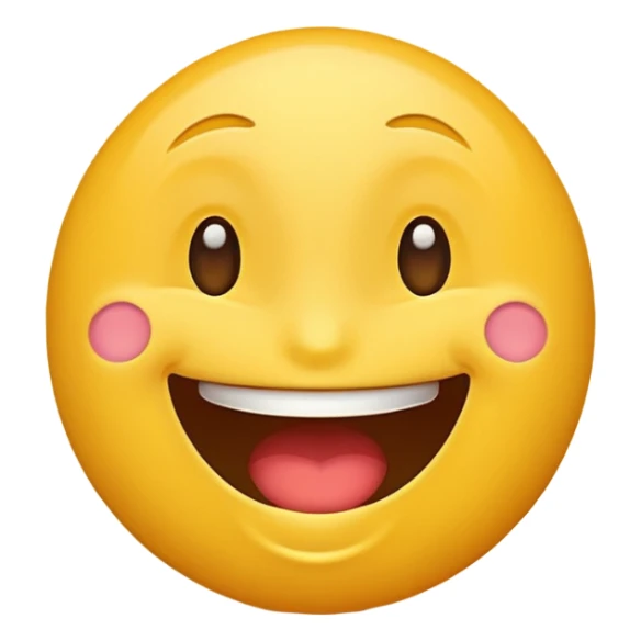 really happy emoji, joyful expression, bright and cheerful, classic emoji style sticker