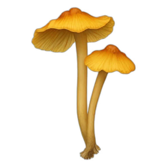 One specimen of Cantharellus cibarius sticker