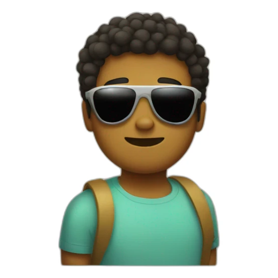 Finn from adventure time wearing sunglasses sticker