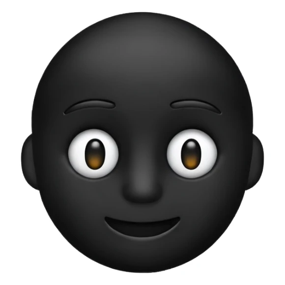 Import from pc emoj in black colour sticker