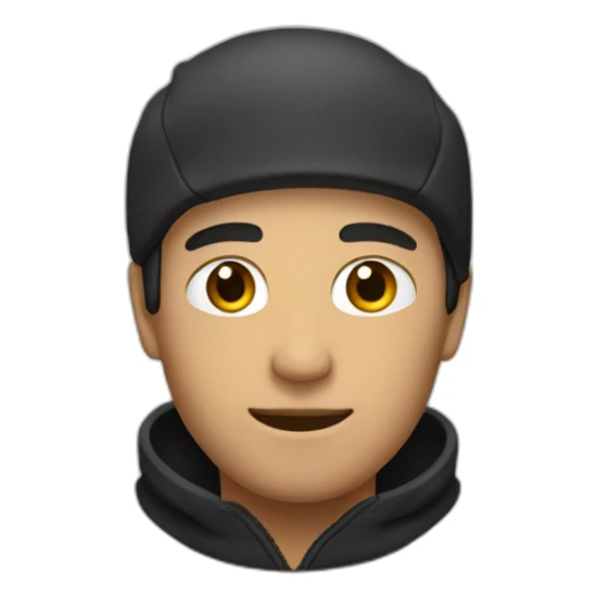 Homme noir avec du Cottin sticker