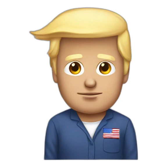 donald trump in pijama sticker