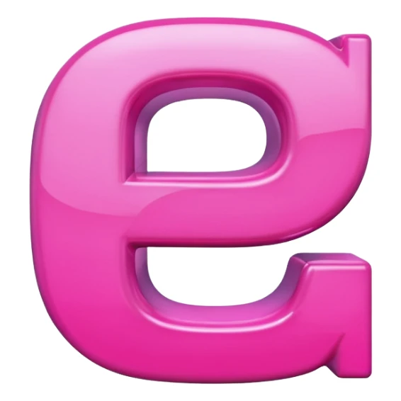 mix color pinks 3d letter p sticker