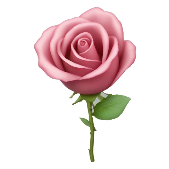 Rolled up rose petal with smoke coming out of it  sticker