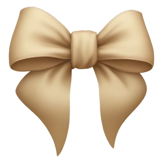 Beige bow sticker
