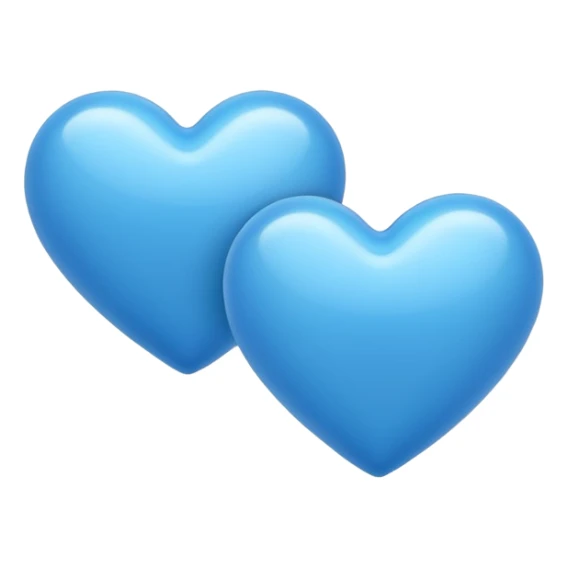Dos coras azules pero arriba de otro pero solo 2 coras azules como este quiero pero en azul 💞 sticker