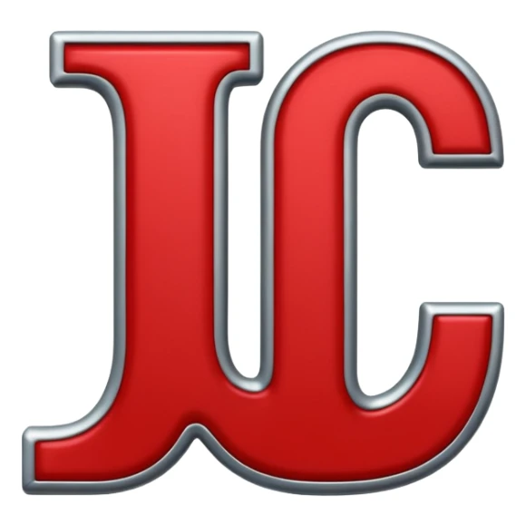 a red magnet shaped as the letter "U". the 2 end tips are color gray sticker