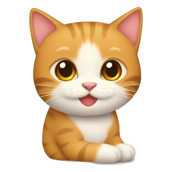 Un chat qui fait un calin a un coeur sticker