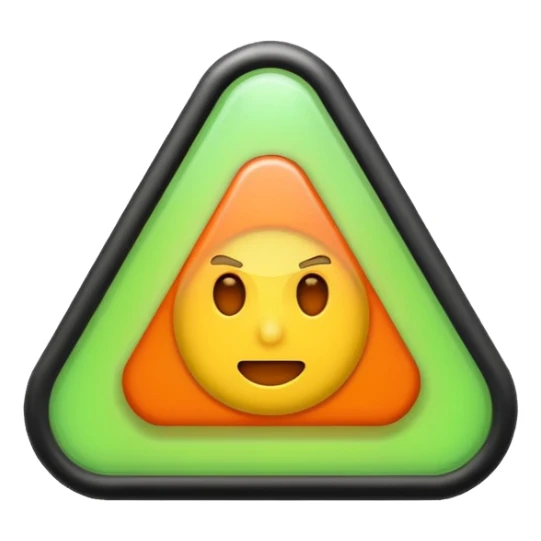 make the alarm sign in light green and Orange colors emoji sticker