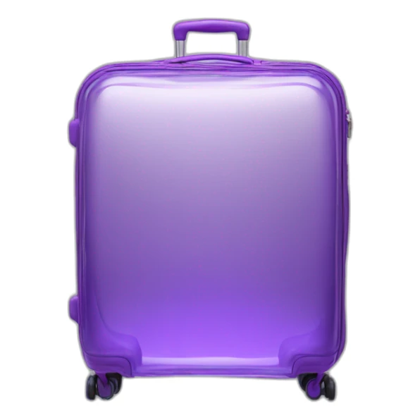3d luggage glass purple transparent see-through sticker