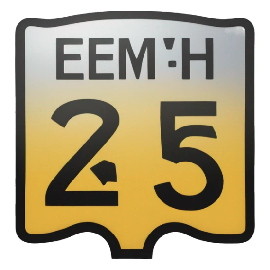 speed limit of 85km/hr used on american roads sticker