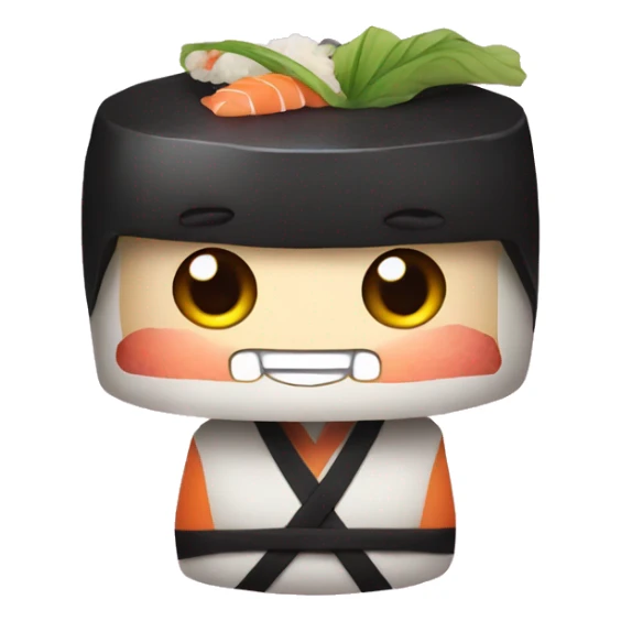 "Cartoon character in the form of sushi" sticker