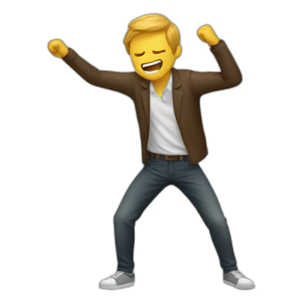 Homme qui fait un dab sticker