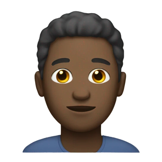 A black man with a paper on his head. Saying dad sticker