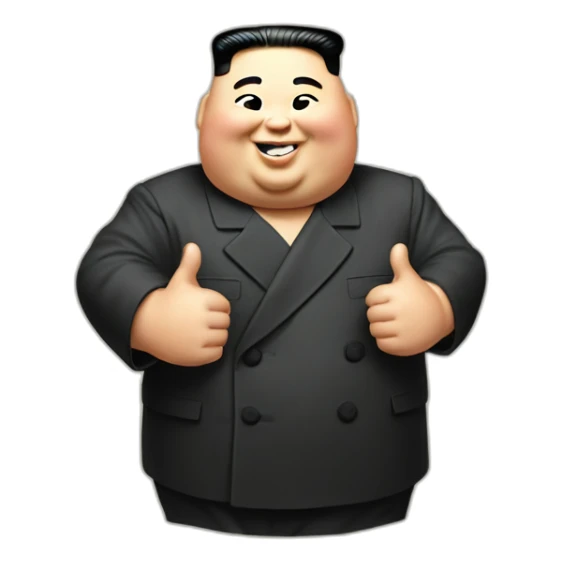 extreme fat Kim jong un thumbs up sticker