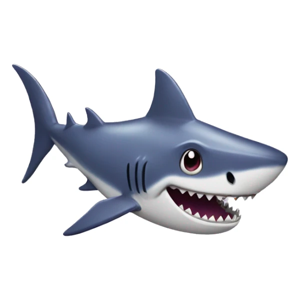 A shark made out of wet eggplant emojis sticker