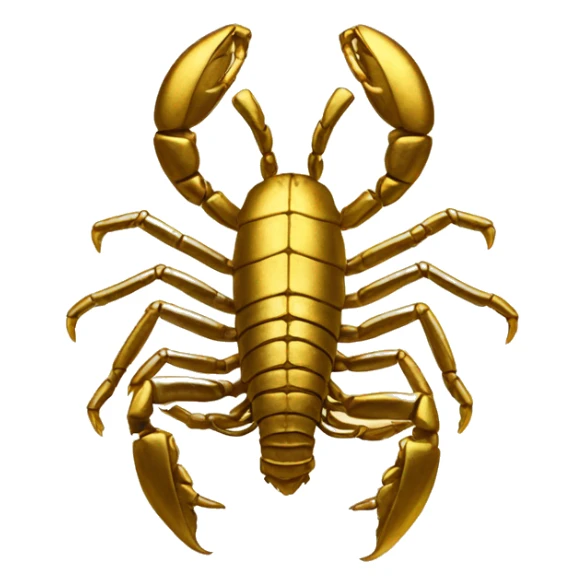Scorpion made out of gold  sticker