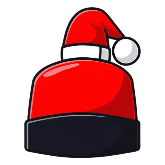 cartoonish sticker of a fez hat sticker