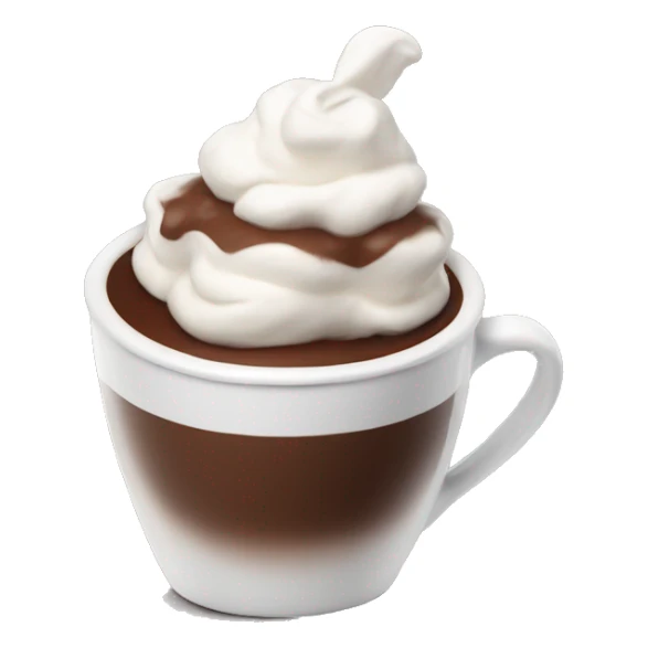 Hot chocolate with whipped cream sticker