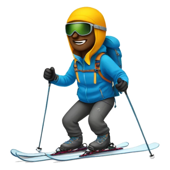 skier who likes to camp sticker