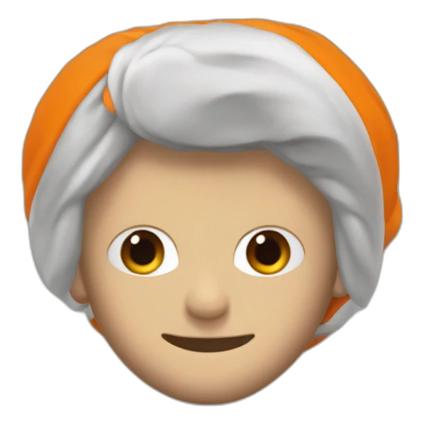 Emmanuel Macron avec un bandeau de ninja orange sticker