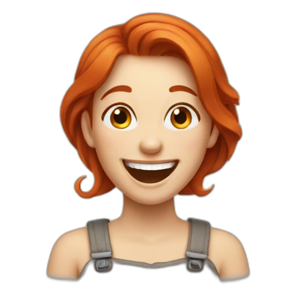Redhead girl laughing sticker