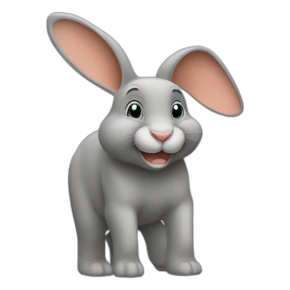 Un lapin sur un éléphant sticker