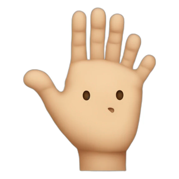 A hand with a grandpa face pointing at me sticker