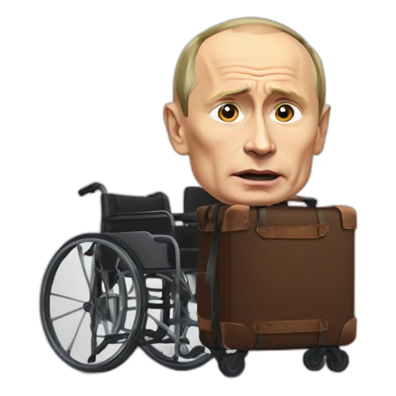 angriest dead vladimir putin coffin suitcase wheelchair meat cube sticker