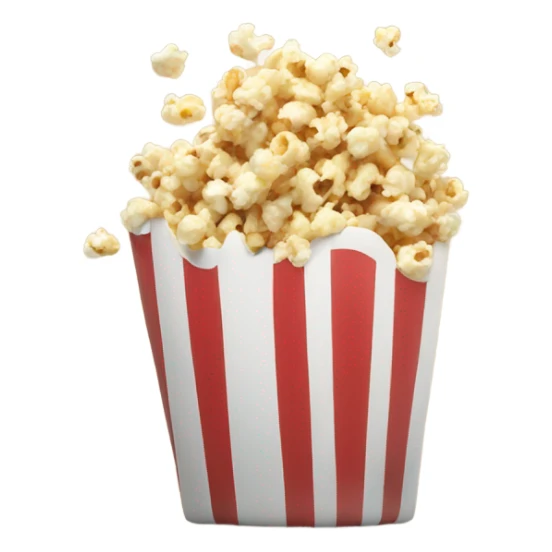 Hand covering mouth with popcorn in the hand  sticker