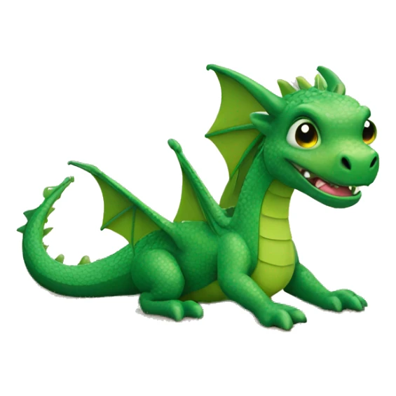 Green dragon at the beach  sticker