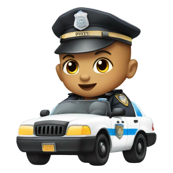Baby in a cop car  sticker