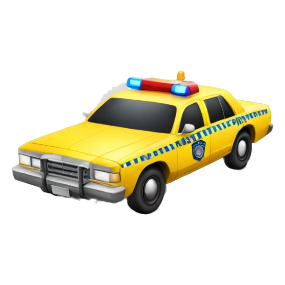 yellow police car lig sticker