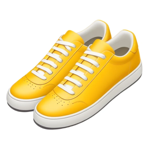 Sneakers (top view) – yellow, the width and height of image must be equal in size sticker