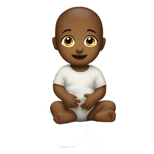 Baby with bowls sticker